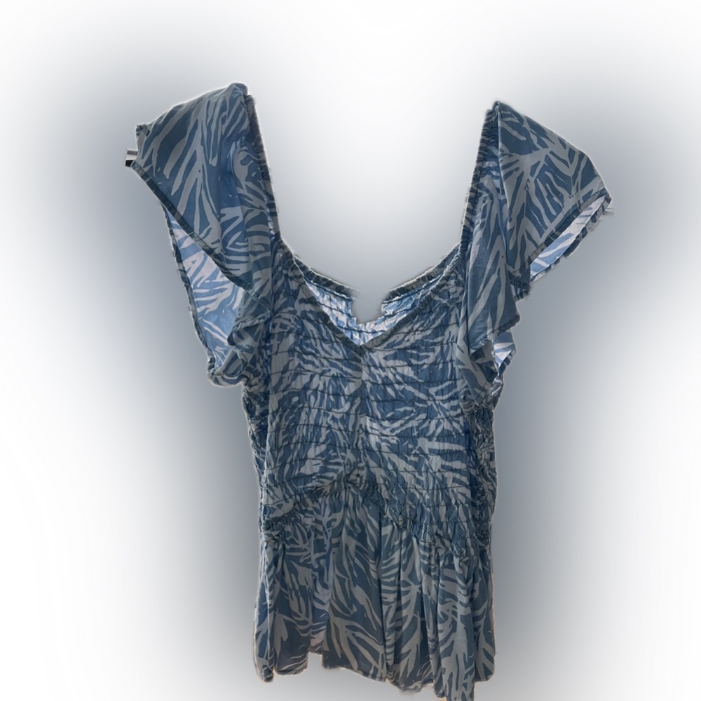 Blue Sleeveless Top